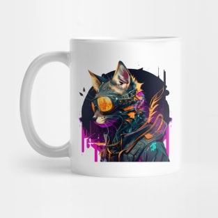 Cyberpunk Cool Cat Mug